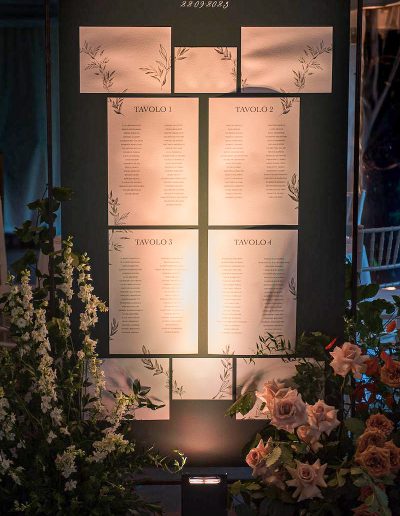 Tableau de Mariage con cartoncini puzzle