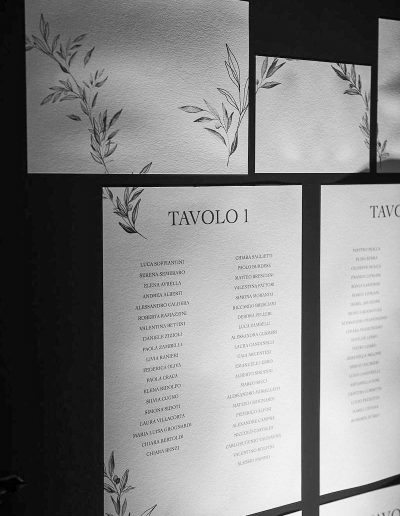 Tableau de Mariage con cartoncini puzzle