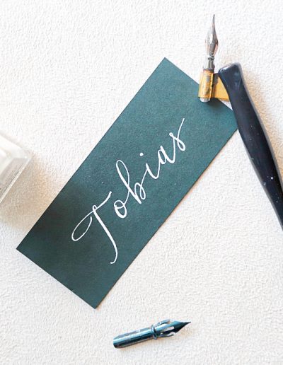 Segnaposto scritto a mano matrimonio