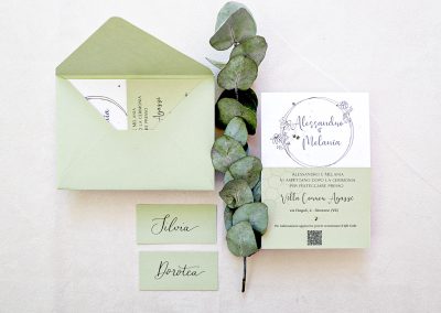 Partecipazione di matrimonio con busta artigianale