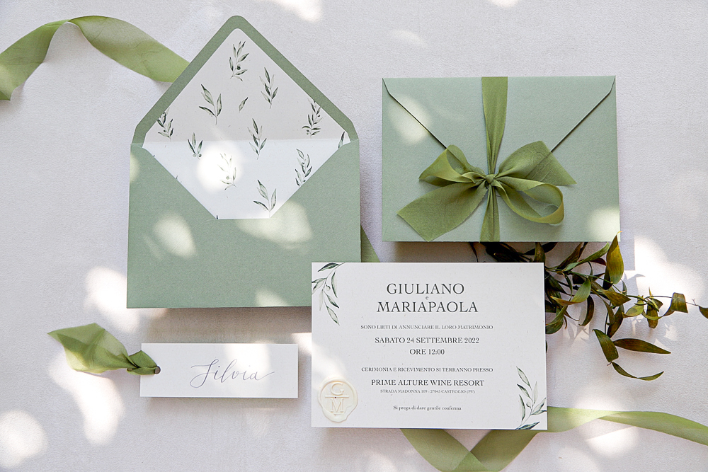 Partecipazioni matrimonio tema ulivo