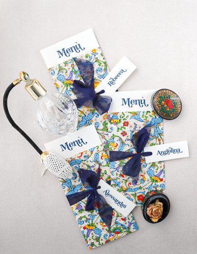 Menù stile liberty con carta Varese