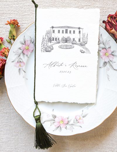 Libretto promesse matrimonio carta artigianale con fiocco in seta fatto a mano