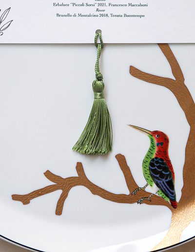 Menù sagomato semicircolare matrimonio