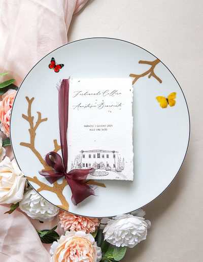 Libretto promesse in carta artigianale piantabile per matrimonio