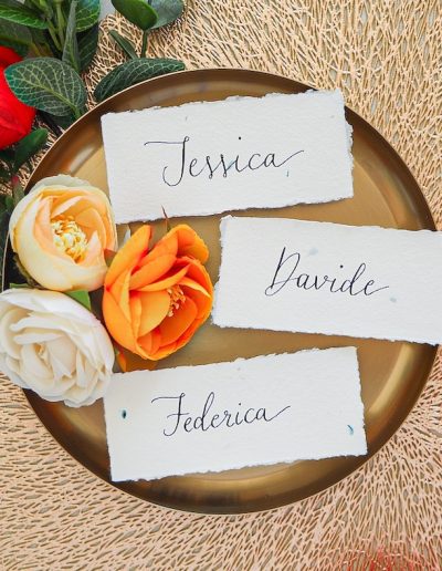 Segnaposti matrimonio scritte a mano