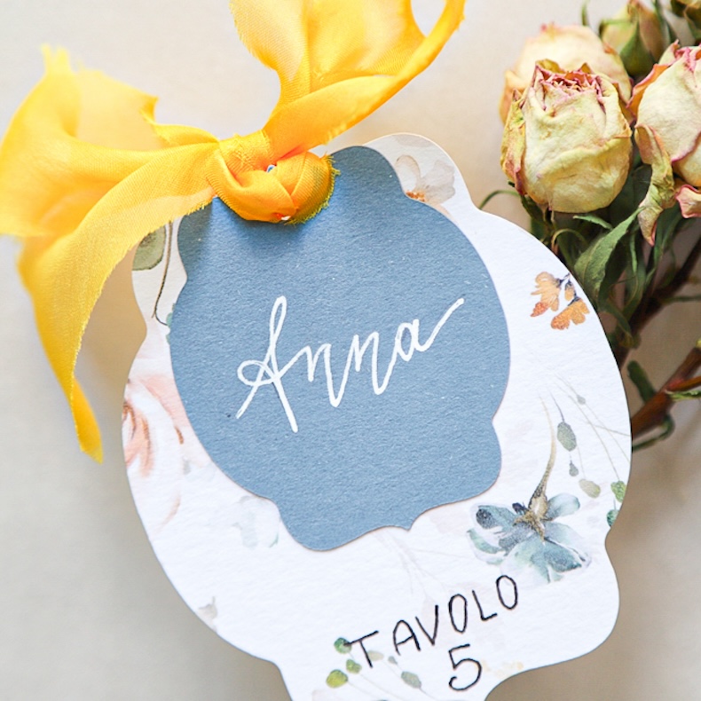 Escort card matrimonio scritte a mano